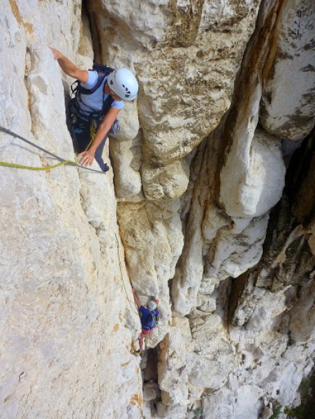 stage d'escalade en grande voie