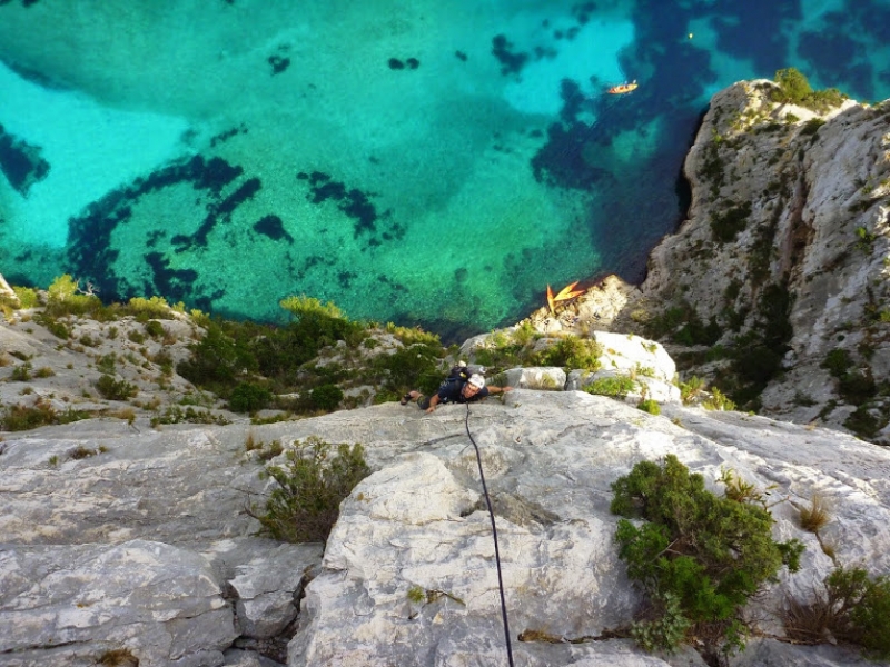 stage d'escalade en grande voie